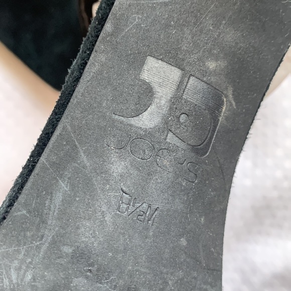 Joe’s Jeans ankle wrap studded buckle suede heel in black W8.5 - Picture 11 of 13